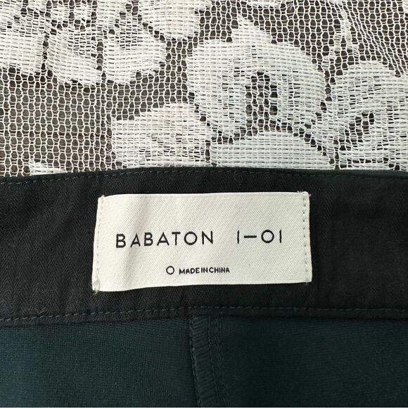 Aritzia Babaton 1-01 Thora Green Side Striped Zip Ankle High Rise Trousers Sz 0 - Picture 10 of 16